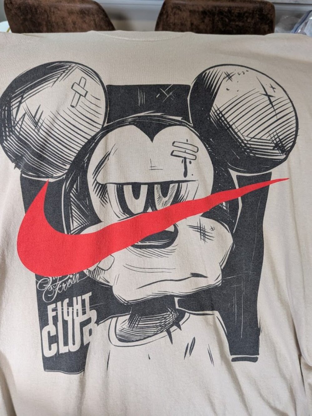 SuperFresh Fight Club RARE "Mickey X Nike" Limited Edition 4XL Body Building Tee